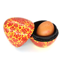 Load image into Gallery viewer, Paper Mache Easter Egg Gift Box Trinket Packaging Jewellery Presentation Decorative + Gold Foiled Wrapped Milk Chocolate Balls