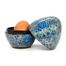 Load image into Gallery viewer, Paper Mache Easter Egg Gift Box Trinket Packaging Jewellery Presentation Decorative + Gold Foiled Wrapped Milk Chocolate Balls