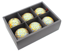 Load image into Gallery viewer, Baubles Set of 6 Large Blue Luxury Handmade Hand Painted Decorative Ornamental Christmas Balls