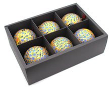 Load image into Gallery viewer, Baubles Set of 6 Large Blue Luxury Handmade Hand Painted Decorative Ornamental Christmas Balls