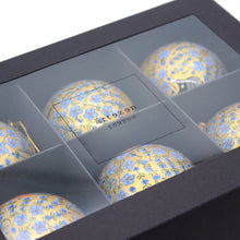 Load image into Gallery viewer, Baubles Set of 6 Large Blue Luxury Handmade Hand Painted Decorative Ornamental Christmas Balls