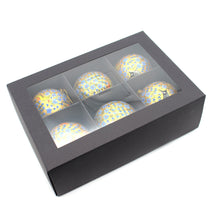 Load image into Gallery viewer, Baubles Set of 6 Large Blue Luxury Handmade Hand Painted Decorative Ornamental Christmas Balls