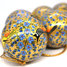 Load image into Gallery viewer, Baubles Set of 6 Large Blue Luxury Handmade Hand Painted Decorative Ornamental Christmas Balls