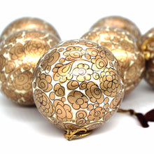 Load image into Gallery viewer, Baubles Set of 6 Large Red Luxury Handmade Hand Painted Decorative Ornamental Christmas Balls