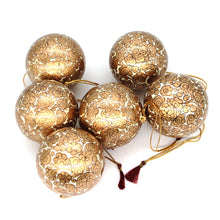 Load image into Gallery viewer, Baubles Set of 6 Large Red Luxury Handmade Hand Painted Decorative Ornamental Christmas Balls