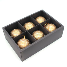 Load image into Gallery viewer, Baubles Set of 6 Large Red Luxury Handmade Hand Painted Decorative Ornamental Christmas Balls