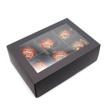 Load image into Gallery viewer, Baubles Set of 6 Large Red Luxury Handmade Hand Painted Decorative Ornamental Christmas Balls