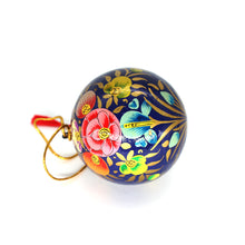 Load image into Gallery viewer, Assorted Colours Paper Mache Christmas Bauble – 3" Luxury Handmade & Hand Painted Decorative Ornamental Hanging Christmas Ball