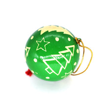 Load image into Gallery viewer, Assorted Colours Paper Mache Christmas Bauble – 3" Luxury Handmade & Hand Painted Decorative Ornamental Hanging Christmas Ball
