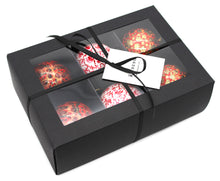 Load image into Gallery viewer, Artezen Baubles – Set of 6 Large Red Luxury Handmade | Hand Painted | Decorative | Ornamental | Christmas | Balls - ärtɘzɘn