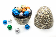 Load image into Gallery viewer, Artezen Ovalis – Gold, Black & Ivory Luxury Easter Egg Trinket Gift Box - ärtɘzɘn