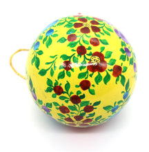 Load image into Gallery viewer, Assorted Colours Paper Mache Christmas Bauble – 3&quot; Luxury Handmade &amp; Hand Painted Decorative Ornamental Hanging Christmas Ball
