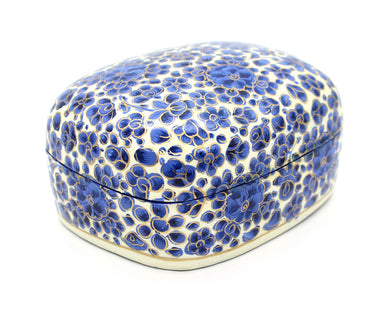 Paulo Blue & White Gifting Box | Trinket | Packaging | Jewellery | Presentation | Decorative | Multi Utility | Unique Home Accent - ärtɘzɘn