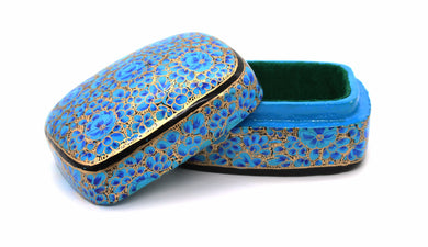 Paulo Blue & Gold Gifting Box | Trinket | Packaging | Jewellery | Presentation | Decorative | Multi Utility | Unique Home Accent - ärtɘzɘn