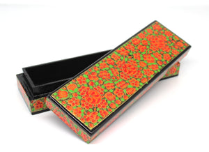 Paper Mache Tenues Orange & Green Luxury Gifting Trinket Gift Decorative Jewellery Box - ärtɘzɘn