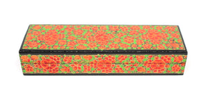 Paper Mache Tenues Orange & Green Luxury Gifting Trinket Gift Decorative Jewellery Box - ärtɘzɘn