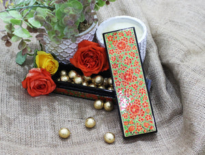Paper Mache Tenues Orange & Green Luxury Gifting Trinket Gift Decorative Jewellery Box - ärtɘzɘn