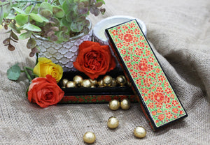 Paper Mache Tenues Orange & Green Luxury Gifting Trinket Gift Decorative Jewellery Box - ärtɘzɘn