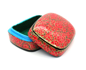 Paulo Red & Gold Gifting Trinket Jewellery Presentation Decorative Box - ärtɘzɘn