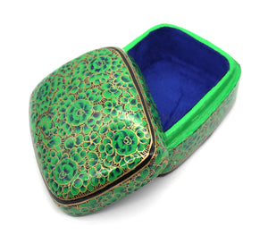Paulo Green & Gold Gifting Trinket Jewellery Presentation Decorative Box - ärtɘzɘn