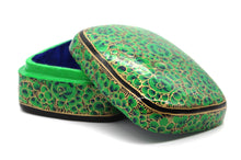 Load image into Gallery viewer, Paulo Green &amp; Gold Gifting Trinket Jewellery Presentation Decorative Box - ärtɘzɘn
