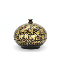 Load image into Gallery viewer, Paper Mache Mini Chapeau Gold Trinket Gifting Decorative Jewellery Storage Box
