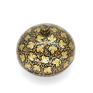 Small Gold Chapeau Paper Mache Luxury Trinket Jewellery Gift Decorative Box - ärtɘzɘn