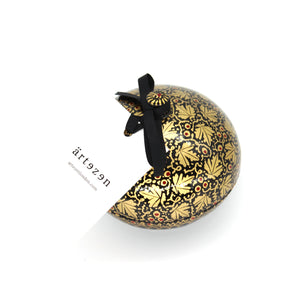 Small Gold Chapeau Paper Mache Luxury Trinket Jewellery Gift Decorative Box - ärtɘzɘn