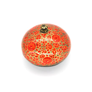 Small Orange Chapeau Paper Mache Luxury Trinket Jewellery Gift Decorative Box - ärtɘzɘn