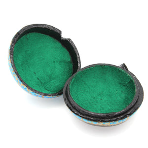 Paper Mache Mini Chapeau Blue Trinket Gifting Decorative Jewellery Storage Box