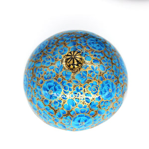 Paper Mache Mini Chapeau Blue Trinket Gifting Decorative Jewellery Storage Box