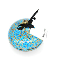 Load image into Gallery viewer, Paper Mache Mini Chapeau Blue Trinket Gifting Decorative Jewellery Storage Box
