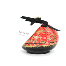 Load image into Gallery viewer, Small Red Chapeau Paper Mache Luxury Trinket Jewellery Gift Decorative Box - ärtɘzɘn
