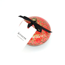 Load image into Gallery viewer, Small Red Chapeau Paper Mache Luxury Trinket Jewellery Gift Decorative Box - ärtɘzɘn
