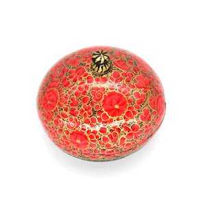 Small Red Chapeau Paper Mache Luxury Trinket Jewellery Gift Decorative Box - ärtɘzɘn