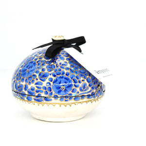 Paper Mache Mini Chapeau Blue Trinket Gifting Decorative Jewellery Storage Box