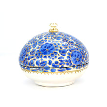 Load image into Gallery viewer, Paper Mache Mini Chapeau Blue Trinket Gifting Decorative Jewellery Storage Box
