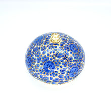 Load image into Gallery viewer, Paper Mache Mini Chapeau Blue Trinket Gifting Decorative Jewellery Storage Box
