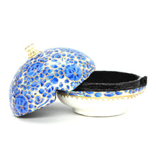 Load image into Gallery viewer, Paper Mache Mini Chapeau Blue Trinket Gifting Decorative Jewellery Storage Box
