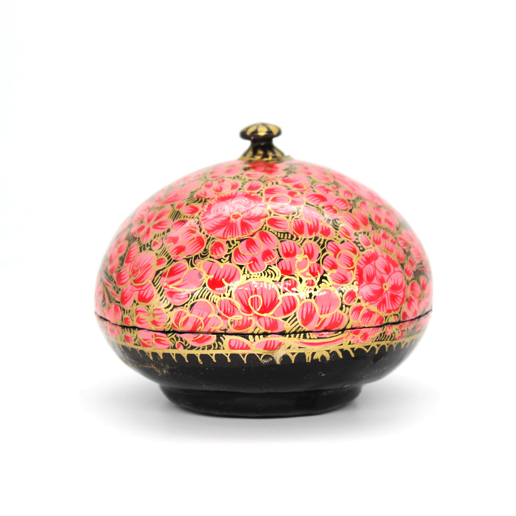 Paper Mache Mini Chapeau Pink Trinket Gifting Decorative Jewellery Storage Box