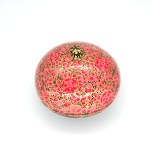 Small Pink Chapeau Paper Mache Luxury Trinket Jewellery Gift Decorative Box - ärtɘzɘn