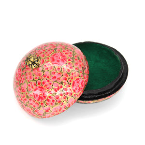 Small Pink Chapeau Paper Mache Luxury Trinket Jewellery Gift Decorative Box - ärtɘzɘn