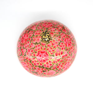 Paper Mache Mini Chapeau Pink Trinket Gifting Decorative Jewellery Storage Box
