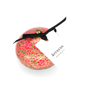 Small Pink Chapeau Paper Mache Luxury Trinket Jewellery Gift Decorative Box - ärtɘzɘn