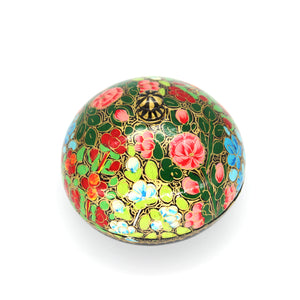 Small Floral Chapeau Paper Mache Luxury Trinket Jewellery Gift Decorative Box - ärtɘzɘn