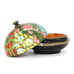 Small Floral Chapeau Paper Mache Luxury Trinket Jewellery Gift Decorative Box - ärtɘzɘn