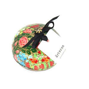 Small Floral Chapeau Paper Mache Luxury Trinket Jewellery Gift Decorative Box - ärtɘzɘn