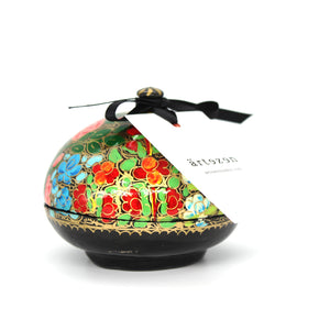 Small Floral Chapeau Paper Mache Luxury Trinket Jewellery Gift Decorative Box - ärtɘzɘn