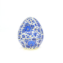 Load image into Gallery viewer, Paper Mache Easter Egg Gift Box Trinket Packaging Jewellery Presentation Decorative + Gold Foiled Wrapped Milk Chocolate Balls
