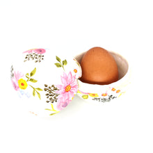 Load image into Gallery viewer, Paper Mache Easter Egg Gift Box Trinket Packaging Jewellery Presentation Decorative + Gold Foiled Wrapped Milk Chocolate Balls
